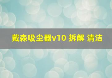 戴森吸尘器v10 拆解 清洁